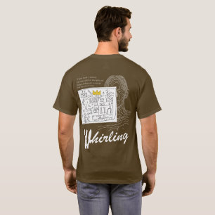 „Wirbelnder“ abstrakter Grafik-Print T-Shirt