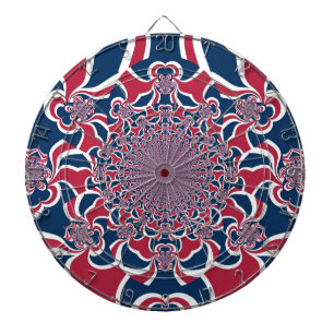 Wirbelnder Kaleidoskop-Kunstprint Dartscheibe