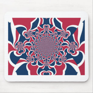 Wirbelnder Kaleidoskop-Kunstprint Mousepad