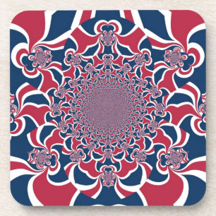Wirbelnder Kaleidoskop-Kunstprint Untersetzer