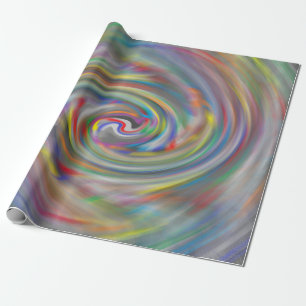 Wirbelnder Regenbogen Geschenkpapier