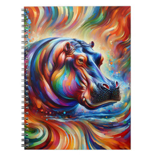 Wirbelnder Spectrum-Hippo-Notizblock Notizblock