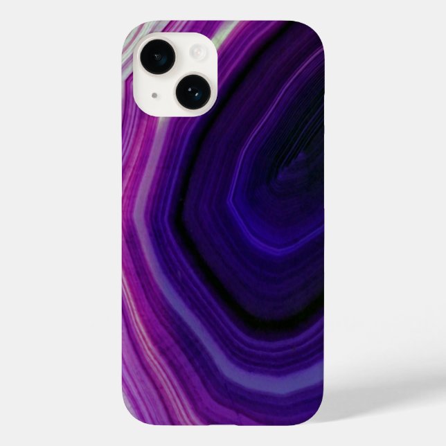 Wirbelnder violetter Geode Case-Mate iPhone Hülle (Rückseite)