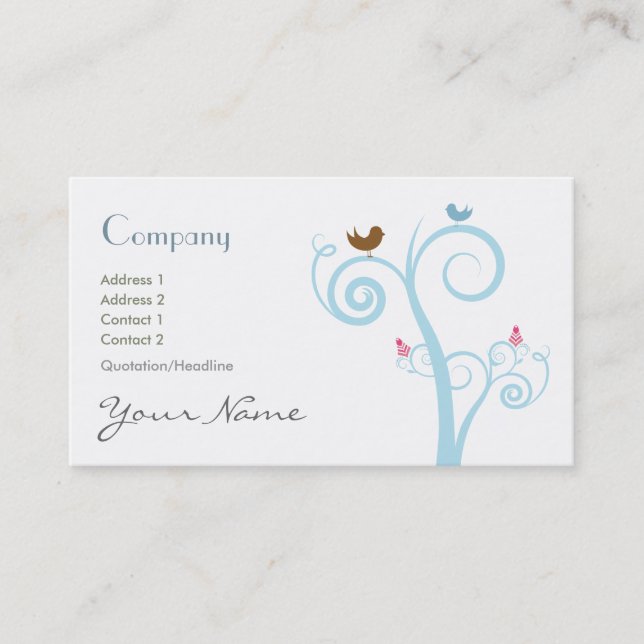 Wirbels-Geschäfts-Karte Visitenkarte (Vorderseite)