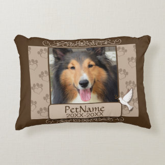 Wirbels-kundenspezifisches Haustier-Beileid Browns Zierkissen