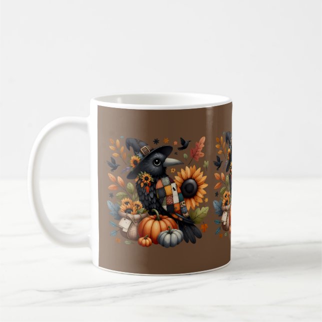 Wirbelsäule mit Pumpkins und Sonnenblumen Kaffeetasse (Links)