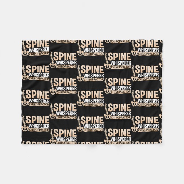 Wirbelsäulentherapie Chiropraktor Fleecedecke (Vorderseite (Horizontal))