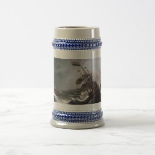 Wirbelsturm auf See Stein Bierglas