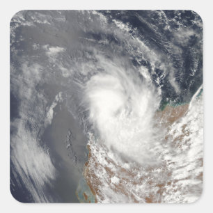 Wirbelsturm Dominic weg vom Ufer des Westerns Quadratischer Aufkleber