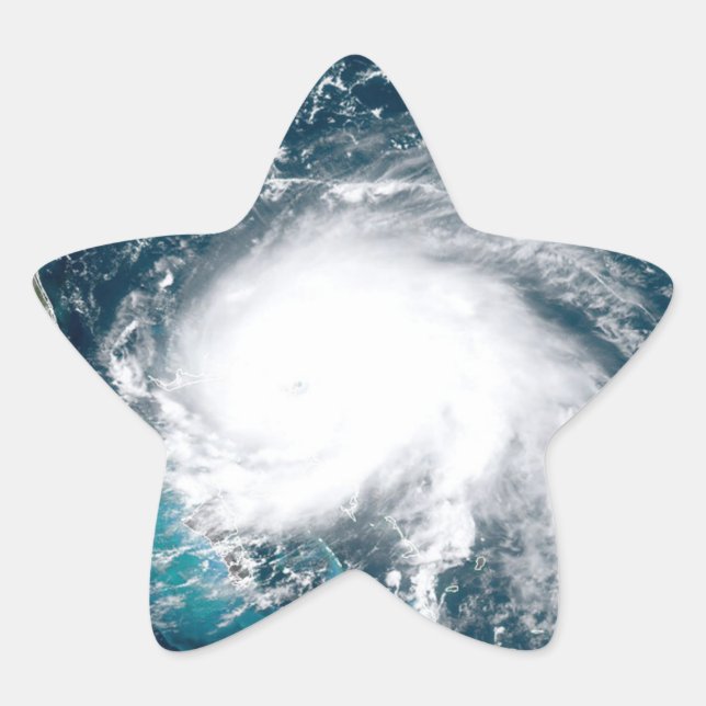 Wirbelsturm vor der Küste Floridas Stern-Aufkleber (Vorderseite)