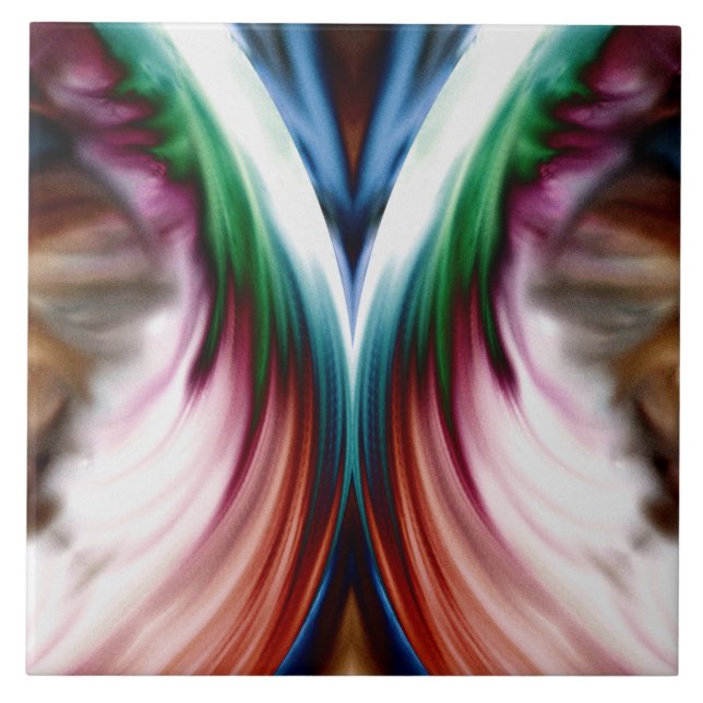 Wirbelwind Regenbogen Golden Snow Mirror Fliese (Vorderseite)