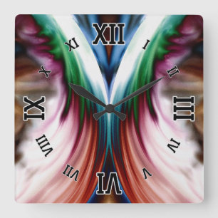 Wirbelwind Regenbogen Golden Snow Mirror Quadratische Wanduhr