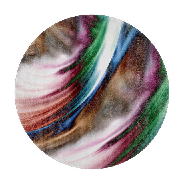 Wirbelwind Regenbogen Goldener Schnee Schneidebrett (Vorderseite)