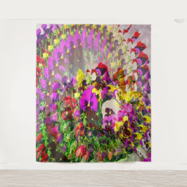 Wirbelwind von Stiefmütterchen.... Wandteppich