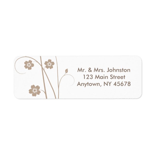 Wirble Bloom-Adressetikett (Vorne)