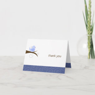 Wirble Blue Bird Note Card Vielen Dank Hinweis gek Dankeskarte