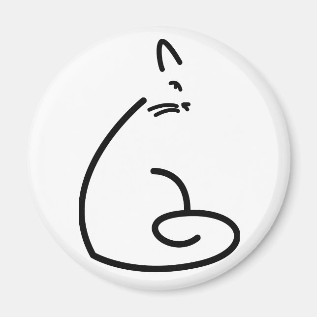 Wirble Cat-Silhouette Magnet (Vorne)