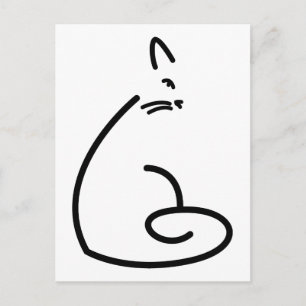 Wirble Cat-Silhouette Postkarte