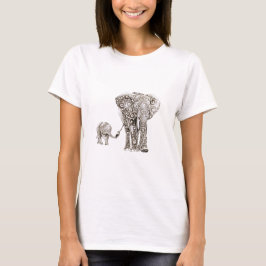 Wirble Elefantenfamilie T-Shirt