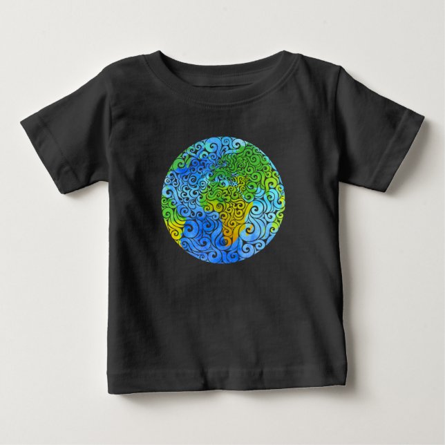 Wirble Erde Baby T-shirt (Vorderseite)