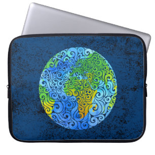 Wirble Erde Laptopschutzhülle
