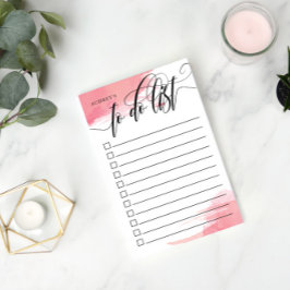 Wirble Kalligrafie - Rosa - Kästchen zum Auflisten Post-it Klebezettel