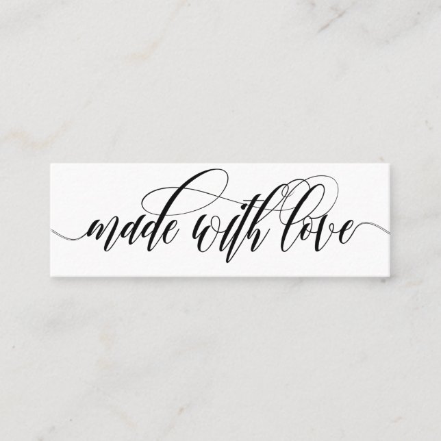 Wirble Kalligraphie aus Liebe - Beilage des Produk Mini Visitenkarte (Vorderseite)