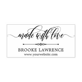 Wirble Kalligraphie aus Liebe - Name hinzufügen Gummistempel