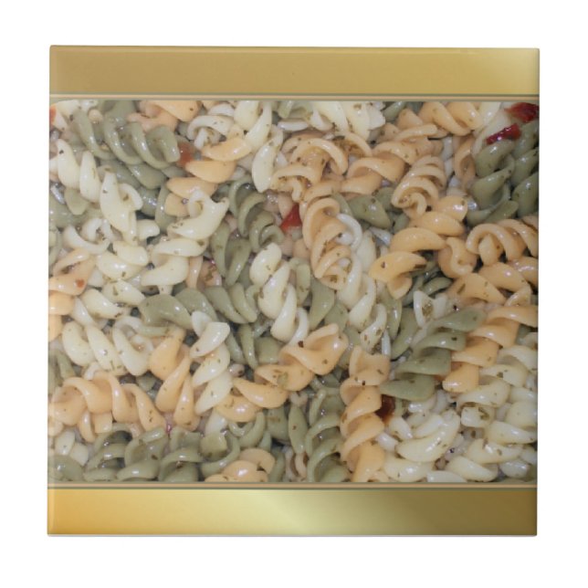 Wirble Pasta Nudeln Fliese (Vorderseite)