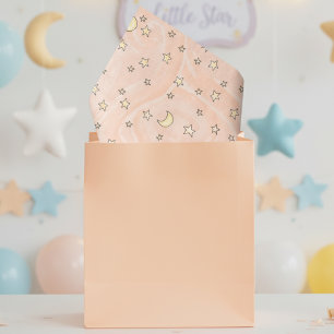 Wirble Pastellfarben, Orange Stars und Moons Seidenpapier