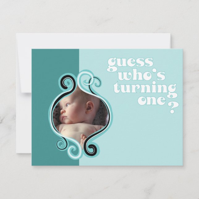 Wirble Rahmen-Front Browns Einladung (Vorderseite)