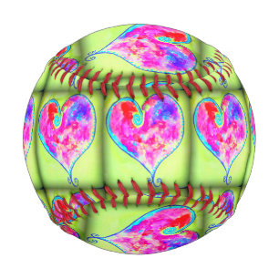 Wirble rosa Herzen Baseball