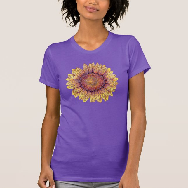 Wirble Sonnenblume T-Shirt (Vorderseite)