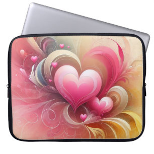 Wirble VAENTINISCHE LIEBE HEIZUNGEN AUS GELB UND P Laptopschutzhülle