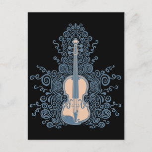 Wirble Violine Postkarte