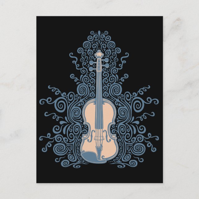 Wirble Violine Postkarte (Vorderseite)