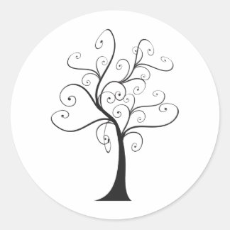 Wirbler Baum Runder Aufkleber
