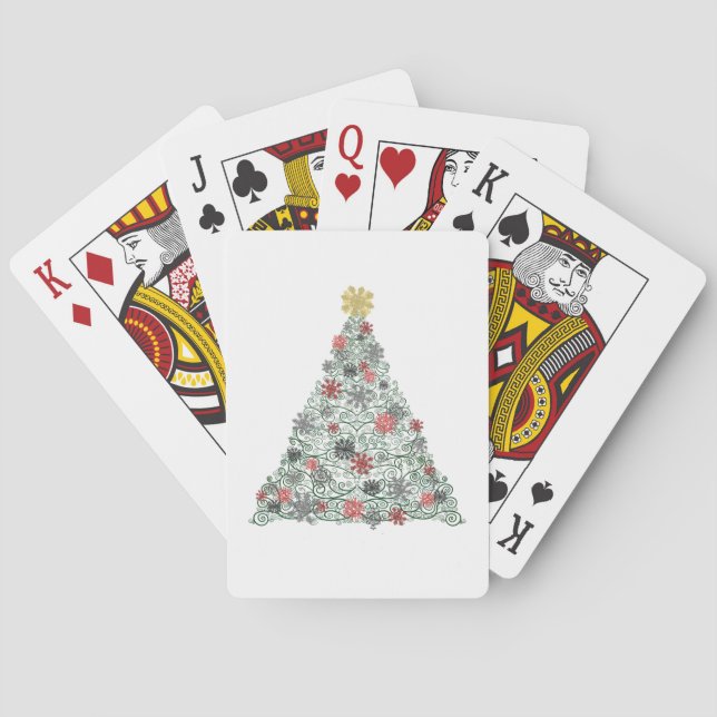 Wirbler Baum verziert Spielkarten (Rückseite)