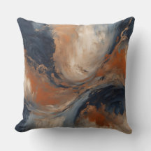 Wirbler blauer orangefarbener Marmor
