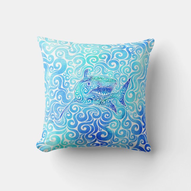 Wirbler Hai Kissen (Vorderseite)