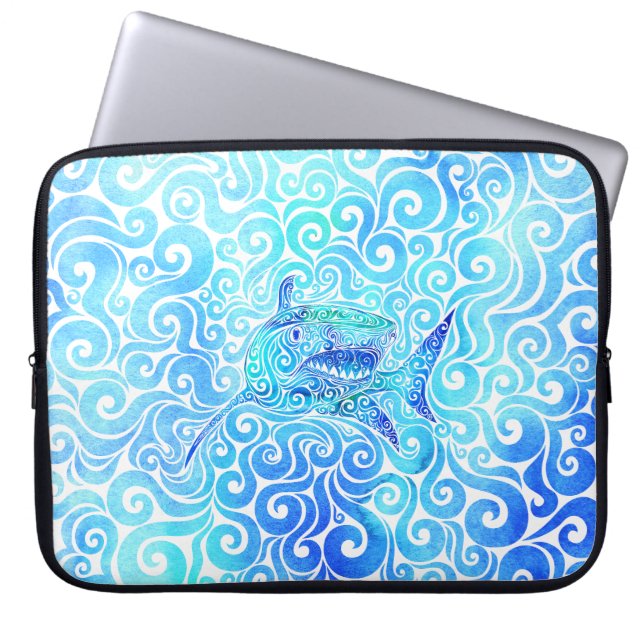Wirbler Hai Laptopschutzhülle (Vorderseite)