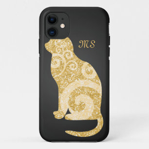 Wirbler Katzen-GoldGlitzer Case-Mate iPhone Hülle