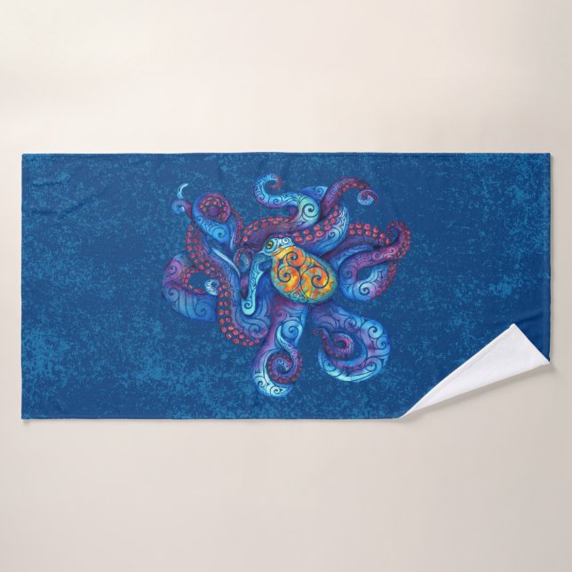 Wirbler Oktopus Badehandtuch (Badehandtuch)