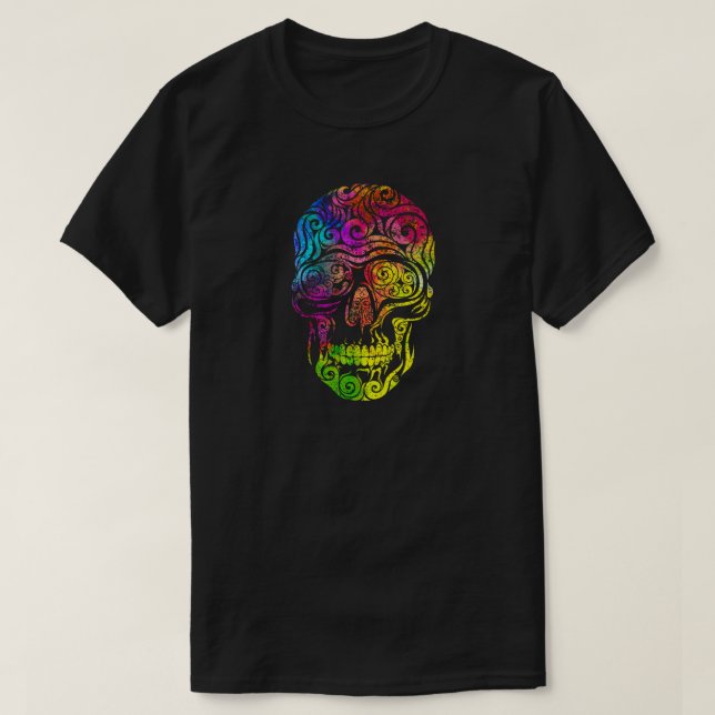 Wirbler Schädel (Farbe) T-Shirt (Design vorne)