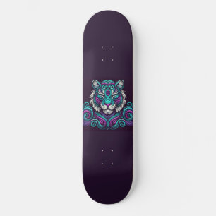 Wirbler Turq und Lila Tiger Skateboard