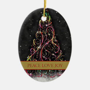 Wirbler Weihnachtsbaum Oval Xmas Ornament