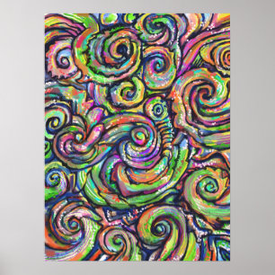 Wirbles Abstrakt Art Poster