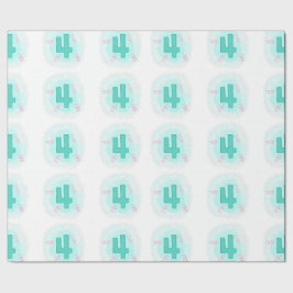 Wirbles Aqua Nr. 4 - viertägiges Wrapping Paper Geschenkpapier