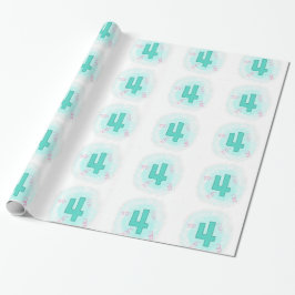 Wirbles Aqua Nr. 4 - viertägiges Wrapping Paper Geschenkpapier