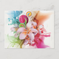 Wirbles Blumendesign in hellen Farben